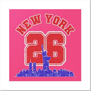 New York Vintage Varsity 26 Posters and Art